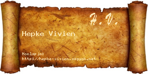 Hepke Vivien névjegykártya